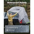 thumbnail image 4 of JOYTUTUS Portable Pickup Truck Tent with Rainfly 6.0ft, Waterproof PU2000mm Double Layer for 2 Person,  - Green, Fiberglass Pole, 4 of 9