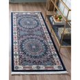 thumbnail image 2 of Unique Loom Narenj Medallion Pattern Area Rug 3' x 13' Runner Navy Blue/Tan, 2 of 2