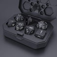 thumbnail image 3 of Adult Shimmering Blood 7 Dice Set Rpg Polyhedral Dnd Light Up Dice With Charging Box, 3 of 3