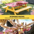 thumbnail image 6 of Valentine's Day Table Cloths for 8 Foot Rectangle Tables, Red Plaid Truck Love Roses Leaves Pink Patio Waterproof Elastic Fitted Tablecloths, Washable Rectangular Table Cover for Camping, 6 of 8