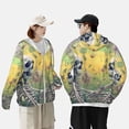 thumbnail image 3 of Kdxio Flower Butterfly Skull Couple Print Women Men Sun Protection UPF 50+ Jackets Zip Up Long Sleeve Hoodie Hiking Lightweight with Pockets, 3 of 5