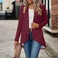 thumbnail image 3 of zbxnLI Women's Fall Cardigans Long Sleeve Open Front Lightweight Loose Casual Jacket Outerwear Solid Color, 3 of 8