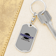 thumbnail image 6 of Sawdust Swivel Keychain Woodworker Dog Tag Stainless Steel or 18k Gold, 6 of 10