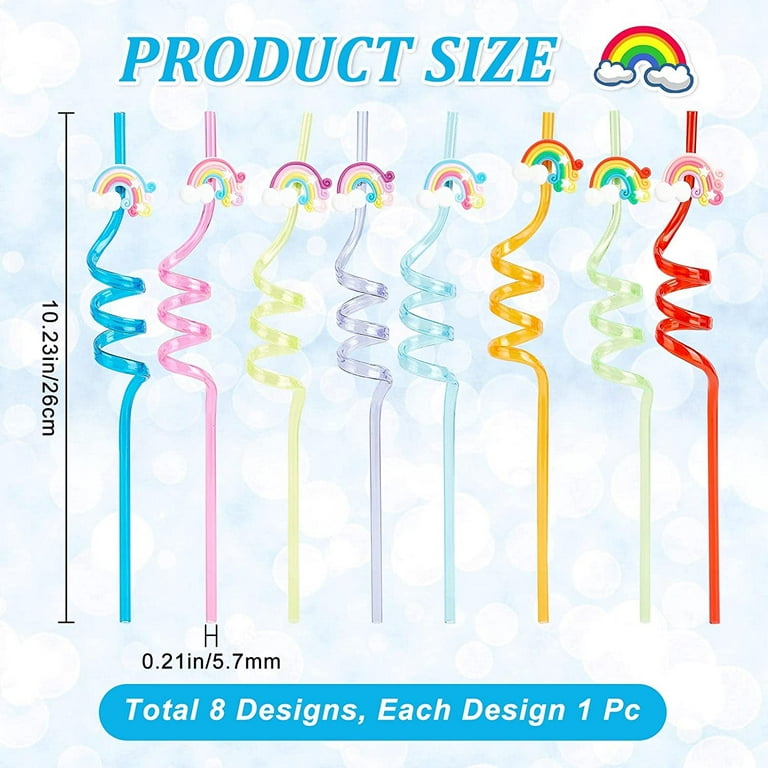 Rainbow Party Favors - Plastic Rainbow Shaped Cups With Lids and Straw –  Home & Hoopla