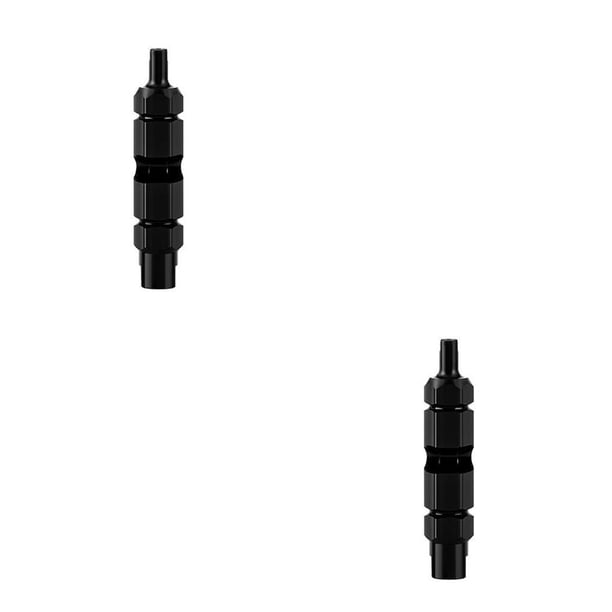 Eigraketly Llave de válvula de aire, removedor de núcleo de válvula de bicicleta de aleación de aluminio, llave de extracción de boquilla de neumático negro 2piezas Eigraketly CBP125776