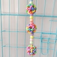 thumbnail image 5 of Essen Colorful Plastic Ball Pet Bird Parrot Chewing Bite Toy Cage Hanging Decoration, 5 of 5