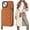Brown, variant on Crossbody Wallet Case for iPhone 15 Plus, RFID Blocking PU Leather Zipper Handbag Purse Flip Cover, Kickstand Folio Case with Card Slots Holder Wrist Strap Lanyard 5G 6.7 Inch (Rose Gold)