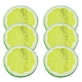 thumbnail image 2 of Teissuly Artificial Plastic Green Lemon Slice Realistic Lemon Fruit Decoration (6pc), 2 of 6