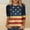 Red, variant on Cavosen Independence Day T Shirt Women Independence Day 3/4 Sleeve Crewneck T Shirts USA Flag Graphic Tops Lady XL 4th of July Casual T Shirts Red White and Blue Tunic Tees Patriotic Blouses