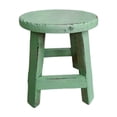thumbnail image 2 of DYNWAVECA Wood Stool Plant Stand Flower Pot Stool Round Small Potted Rack Plant Pot Riser Holder for Indoor Outdoor Garden Table Office Green, 2 of 10