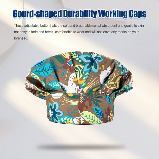 Operating Hats Nurses Long-time Service Gourd-shaped Pure Color Button Professional Assorted Colors Multifunctional Working Caps PP-35