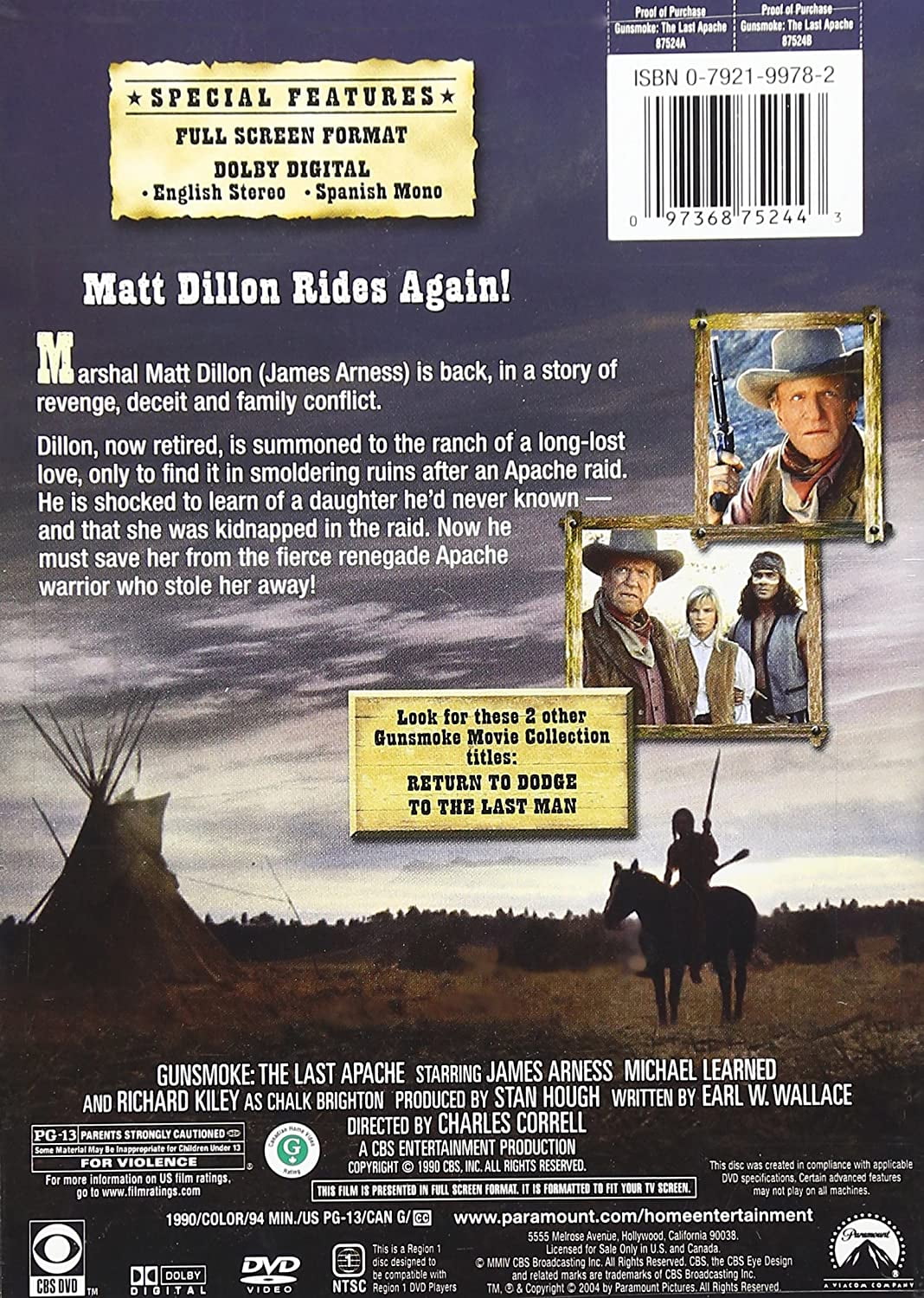 Gunsmoke: The Last Apache (DVD), Paramount, Drama - Walmart.com