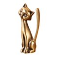 thumbnail image 4 of yotijay Cat Statue Rings Holder Tabletop for Dressing Room New Year Gift Craft Fairs Sit Standing, 4 of 9
