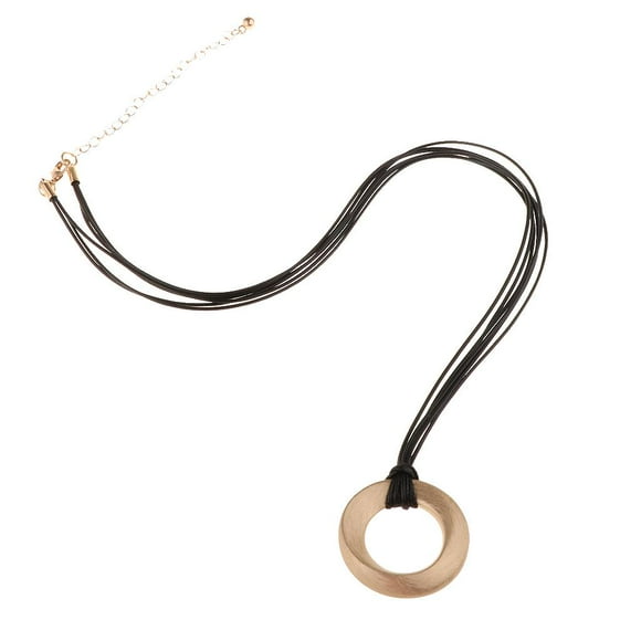 Collar De Cuerdas Para Mujer Con Colgante en apariencia De Con Lazo Para Suéter, Y Oro