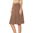 thumbnail image 5 of Womens High Waist Fold Over A-Line Flared Midi Swing Skirt, 5 of 8