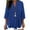Blue B, variant on Taqqpue Womens 3/4 Length Sleeve Shirts Dressy Casual Flower Printed Crew-Neck Half Sleeve T Shirt Loose Fit Plus Size Blouse Tops