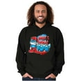 thumbnail image 5 of Airbrushed Smurf Who's Your Papa Hoodie Hooded Sweatshirt Men Brisco Brands S, 5 of 6