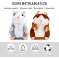 thumbnail image 4 of 2 piezas de juguete de peluche de hámster parlante que repite lo que dices, grabación electrónica, juguete interactivo de peluche, juguetes de aprendizaje temprano, regalos navideños JM, 4 of 5