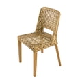 thumbnail image 5 of A&B Home Magy Side Chair with Woven Rattan Detail - Natural Finish, 5 of 6