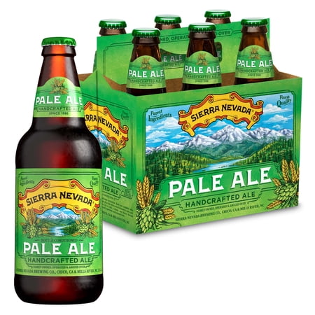 Sierra Nevada Pale Ale Craft Beer, 6 Pack, 12 fl oz Glass Bottles, 5.6% ABV