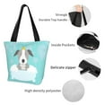 thumbnail image 4 of Rocae Dog In Bathtub for Shoulder Bags for Women Tote Bag for Women with Zipper Closure, 4 of 6