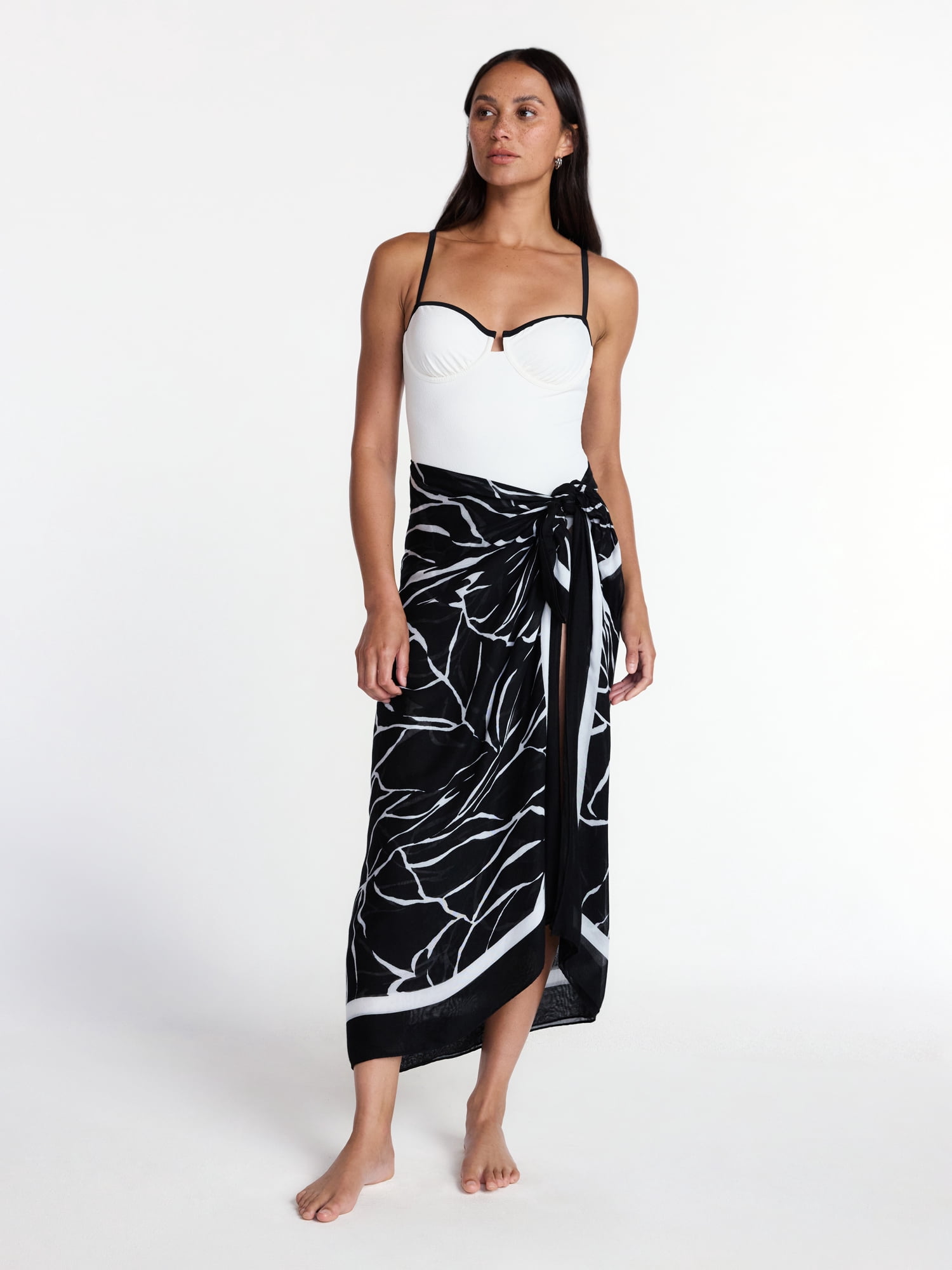 Time and Tru Women’s Print Pareo, One Size