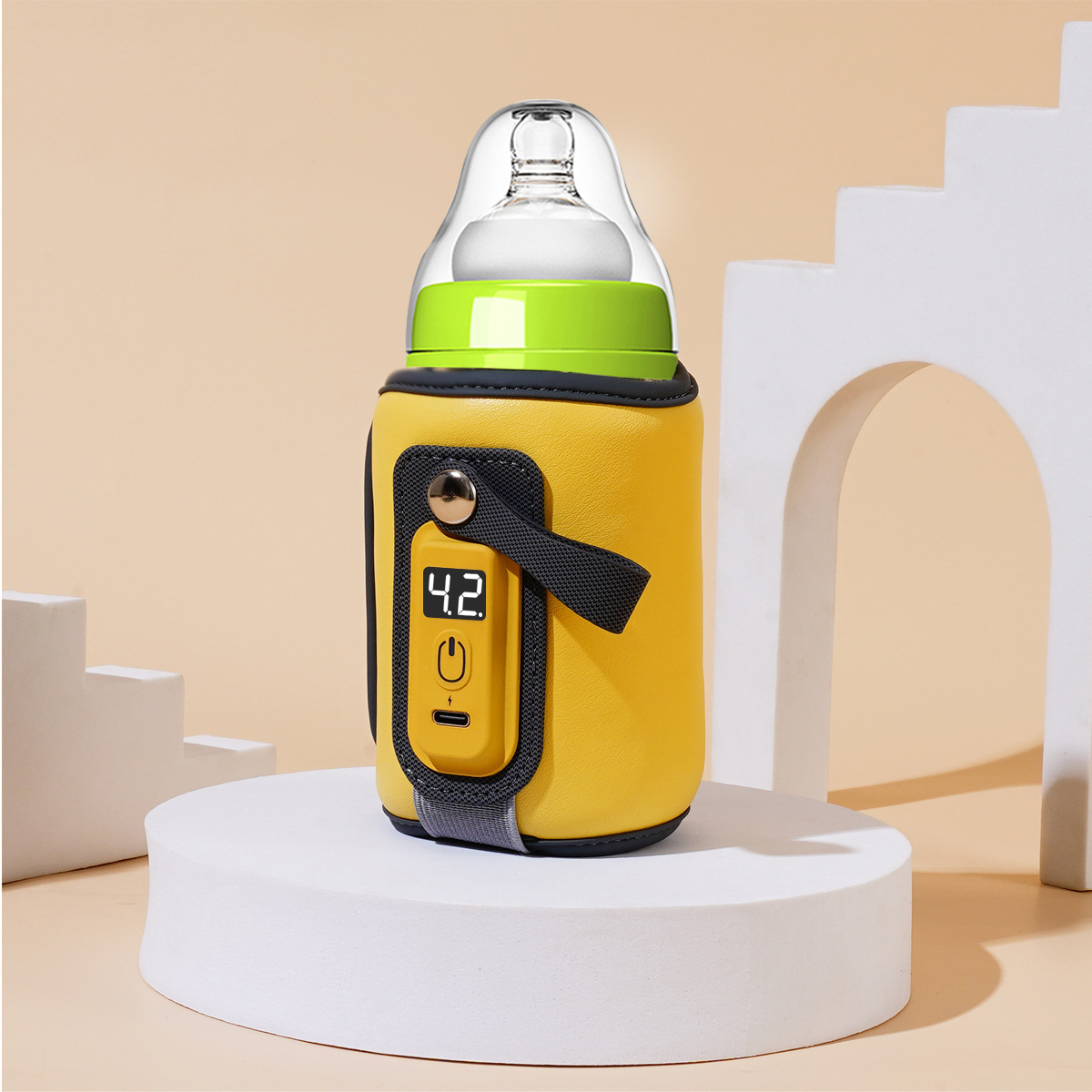 Bottle Warmer, Baby Milk Warmer with 5-Speed Temperature Control, Stable Constant Warming with LED Display, USB Powered with , Suitable for Home and Travel