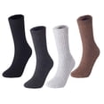 thumbnail image 2 of Meso Women's Big Girl's 4 Pairs Comfortable Gorgeous Durable & Breathable Wool Crew Socks for Daily Use FS03 Medium Assorted, 2 of 2