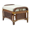 thumbnail image 2 of SK New Interiors Alexa Living Armchair w/Ottoman Dark Walnut Color Natural Rattan Wicker Handmade Design with Cushion, 2 of 13