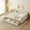 Beige, variant on imerelez Full Size Daybed with Drawers Upholstered Tufted Sofa Bed, with Button on Back and Piping on Waved Shape Arms-Beige