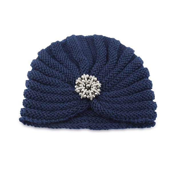 Sombreros para mujer, sombrero con cuentas redondas, sombrero de lana, sombrero de punto, sombrero bohemio Baotou, sombrero de joyería para otoño e invierno, sombrero para mujer