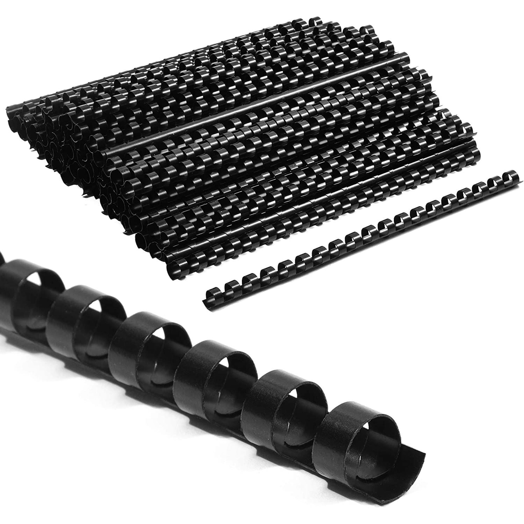 100Count Spiral Binding Combs (11mm, 7/16 inches, Black