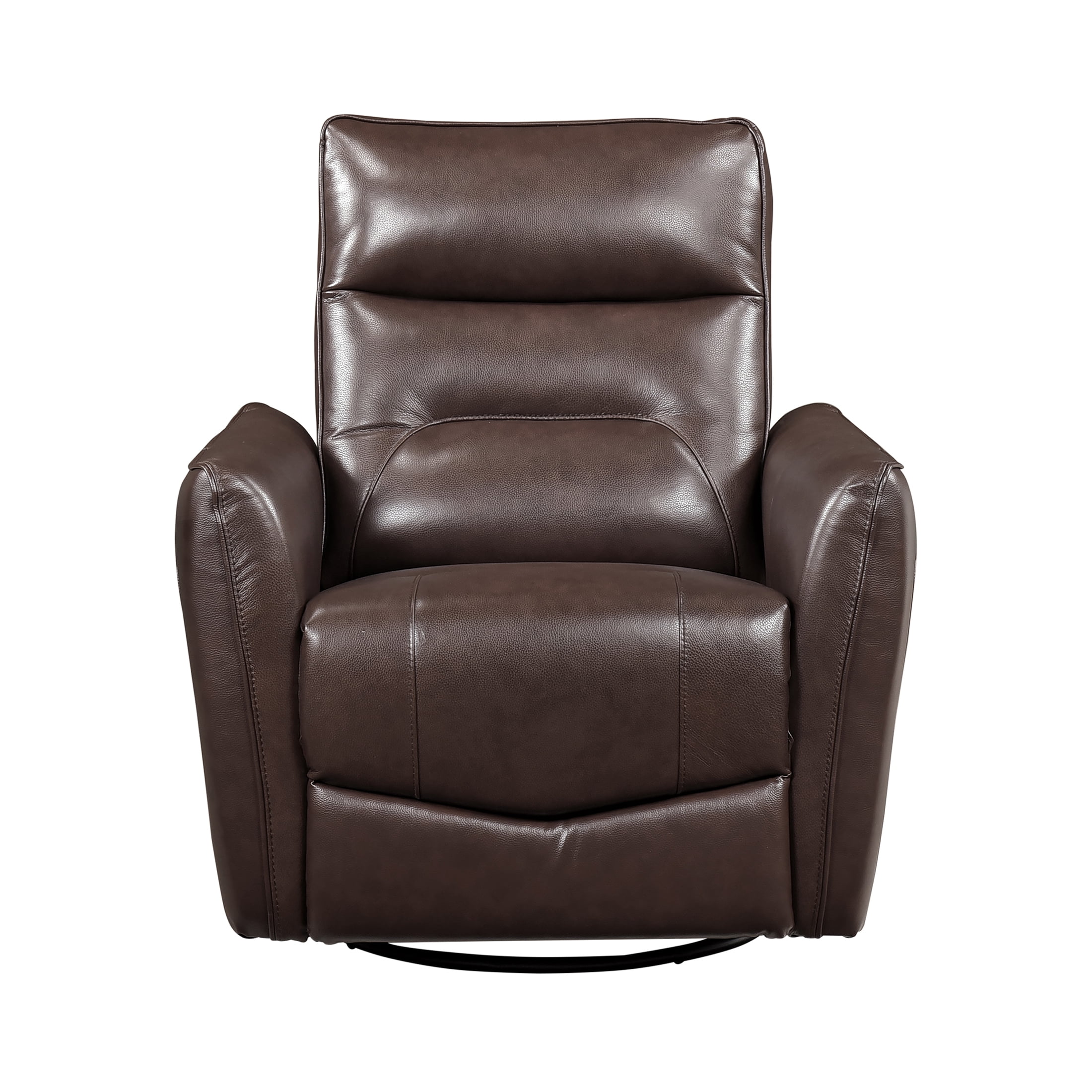 OakvillePark Pinebrae Leather Match Swivel Glider Reclining Chair, Brown