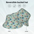 thumbnail image 2 of KLL Colorful Pugs Bucket Hat for Women Men Packable Travel Beach Sun Hat Outdoor Rave Accessories Reflective Fisherman Cap, 2 of 7