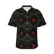 thumbnail image 1 of Fotbe Red Poker Camisa Hawaiana para Hombre Unisex – Camisa Casual de Verano con Botones de Manga Corta de Algodón y Lino,Medium, 1 of 7