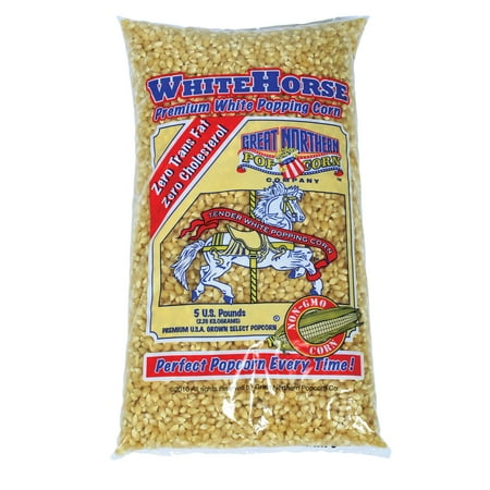 White Gourmet Popping Corn - Great Northern Popcorn 5 Pounds Bulk GNP Premium White Gourmet Popping Popcorn