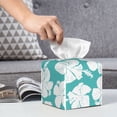 thumbnail image 3 of Honeii 's Vintage Floral for Leather Square Tissue Box Cover Holder: A Stylish Organizer for Tabletops, Bathrooms, Cars & Offices, 3 of 5