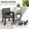 thumbnail image 4 of Outsunny 7 Pieces Patio Dining Set for 6 with Stackable Chairs for Garden, 4 of 9
