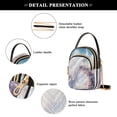 thumbnail image 5 of YAZAOO Cross Body Fashion Shoulder Waist Purse Bags Fantasy White Peacock Printed Pocket Handbags, 5 of 7