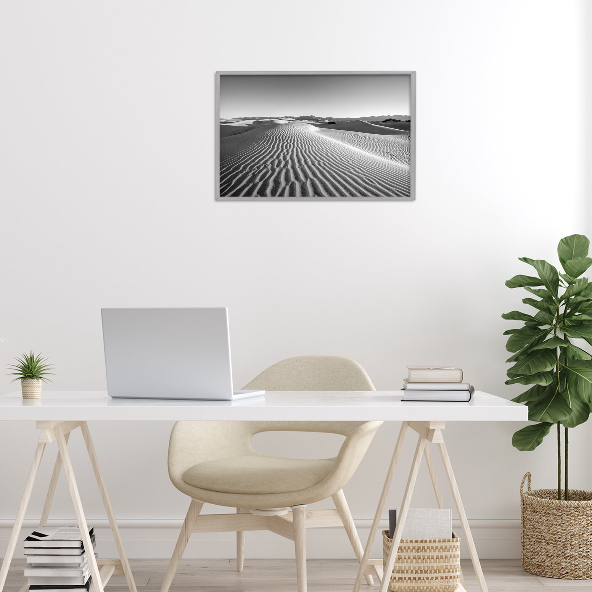 Stupell Industries Sand Waves In The Distance Gray Framed Giclee Art, design by Jon Evan