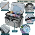 thumbnail image 2 of PAVILIA Large Knitting Yarn Storage Bag Crochet Organizer for Knitter, Grey, 2 of 7