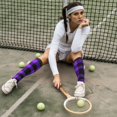 thumbnail image 6 of Rateoe Purple Buffalo Plaid Pattern Women’s Knee High Crew Socks,Trouser Socks Comfortable, Breathable, Moisture-Wicking and Soft, 6 of 6