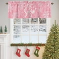thumbnail image 4 of Winter Snow Valances for Windows, 54 x 18in, Christmas Snowflakes Pink Vintage Decoration Rod Pocket Kitchen Valance Curtain Light Filtering Window Treatments for Living Room Bedroom, 1 Panel, 4 of 7