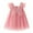 Pink, variant on FAOWME Toddler Girls Fly Sleeve Butterfly With Wing Tulle Holiday Dress Dance Party Dresses Sundress Blue 5-6 Years
