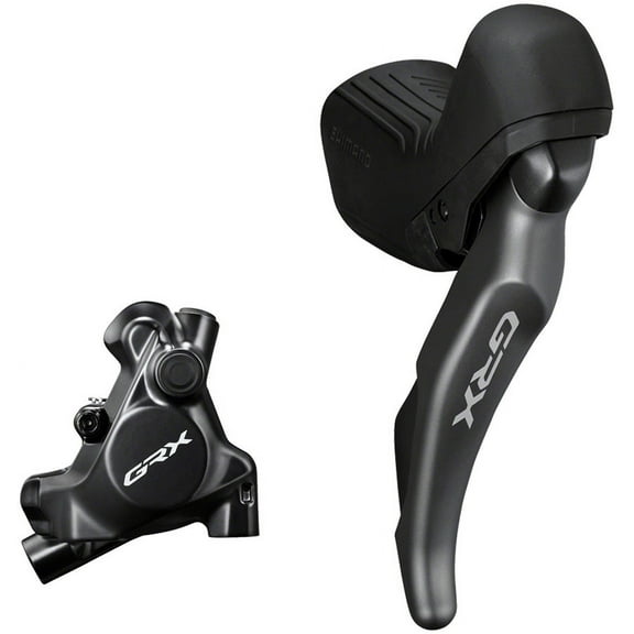 Shimano GRX ST-RX820 Shift/Brake Lever with BR-RX820 Hyd Disc Brake Caliper - Right/Rear, 12-Speed, Flat Mount Caliper,