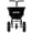Black 100L, variant on Tow Pull Behind Broadcast Seeder Spreader 125 lbs Capacity Dual Auto-Stop Impeller 9.8FT (bucket)rod wheel hub Black