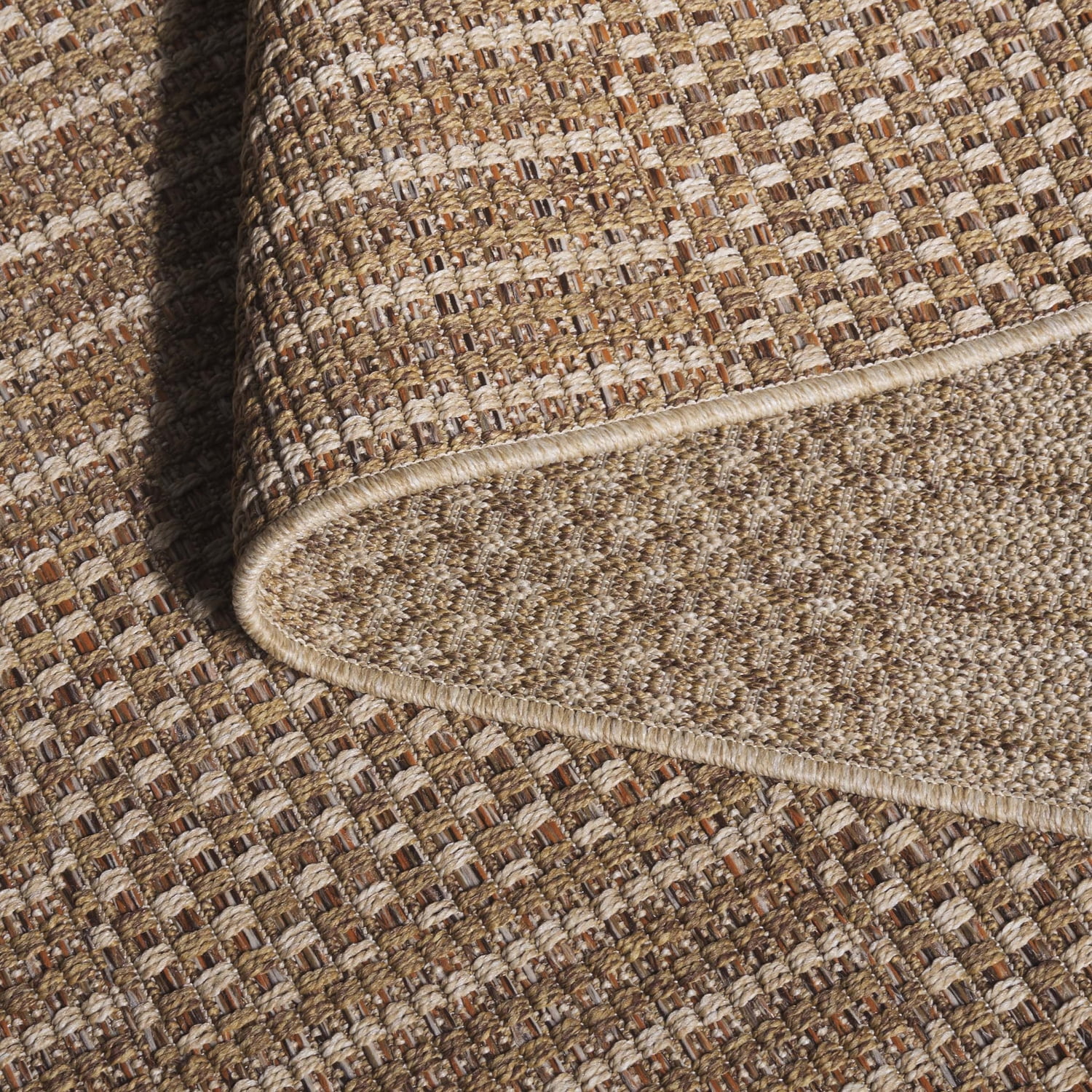 SAFAVIEH Sisal All-Weather Austen Geometric Indoor/Outdoor Area Rug, Natural/Brown, 5'3" x 7'6"