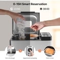 thumbnail image 5 of Bread Maker, Dough Machine(19-in-1 2LB), Nonstick Ceramic Pan Automatic Breadmaker with Gluten Free Setting, Whole Wheat Bread Making, Digital, Programmable, 3 Loaf Sizes, 3 Crust Colors, 5 of 6