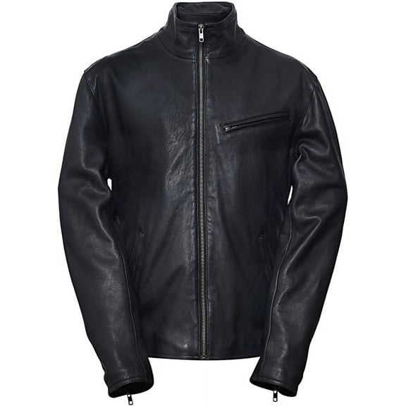 Pure Leather Slim Fit Lambskin Jacket Men - Classic Rider Casual Collar Style Jacket