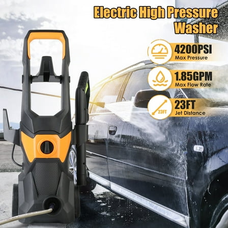 iMounTEK 4200PSI 1.85GPM 1800W Electric High Pressure Washer, Portable Car Power Washer with 4 Nozzles for Deck Driveway Patio